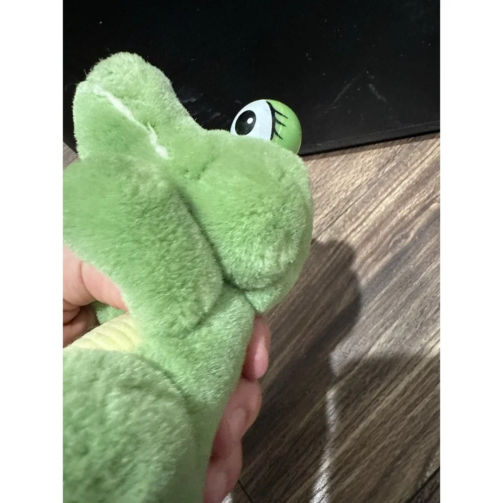 VGUC- Vintage-1988 Alligator Crocodile Plush Green Pink Baby‎ Applause